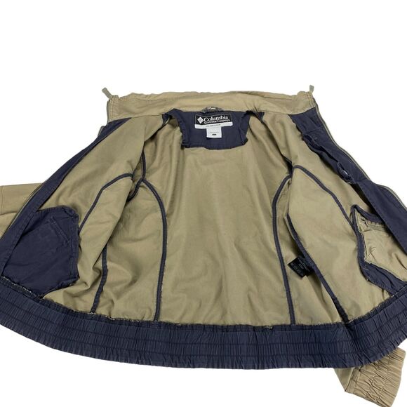 Columbia Jacket Womens Large Tan Lined Long Sleeve Mock Neck Full Zip Front - Picture 6 of 16
